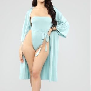 ✨NWOT✨ FASHION NOVA Mint 2-piece swimsuit set